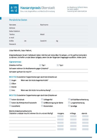 Diabetes Mellitus: Ein Fragebogen für die Selbstdiagnostik